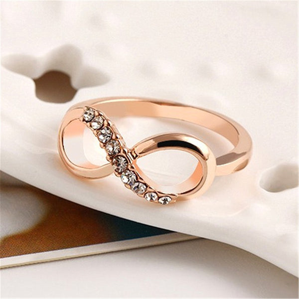 Crystal Infinity Ring