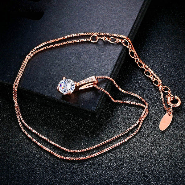 18k Plated Rose Gold Necklace