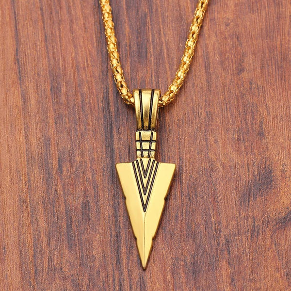 Titanium Arrow Pendant Necklace
