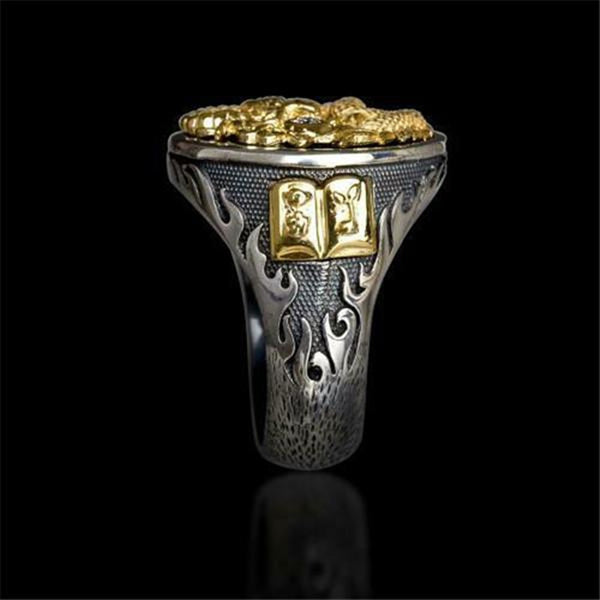 Dragon Carved Gold Ring