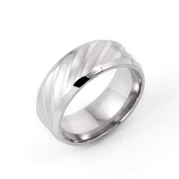 Titanium Stripe Rings