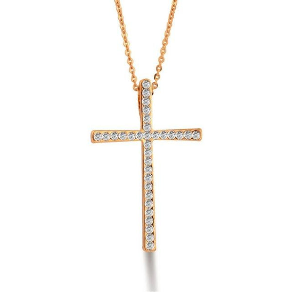 Rhinestone Cross Necklace