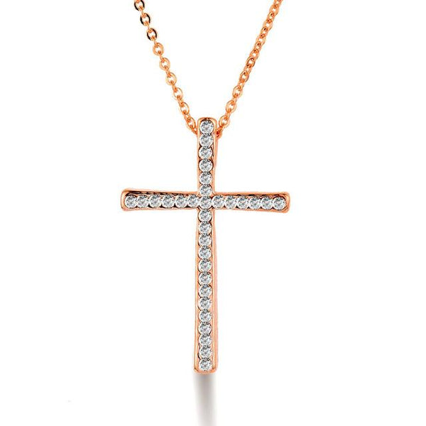 Rhinestone Cross Necklace