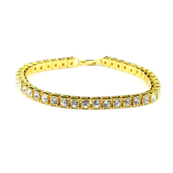 14k Gold Rhinestone Bracelet