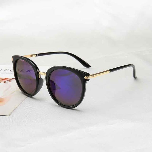 Flat Lens Cat Eye Sunglasses