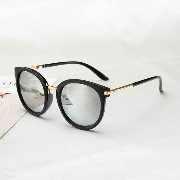 Flat Lens Cat Eye Sunglasses