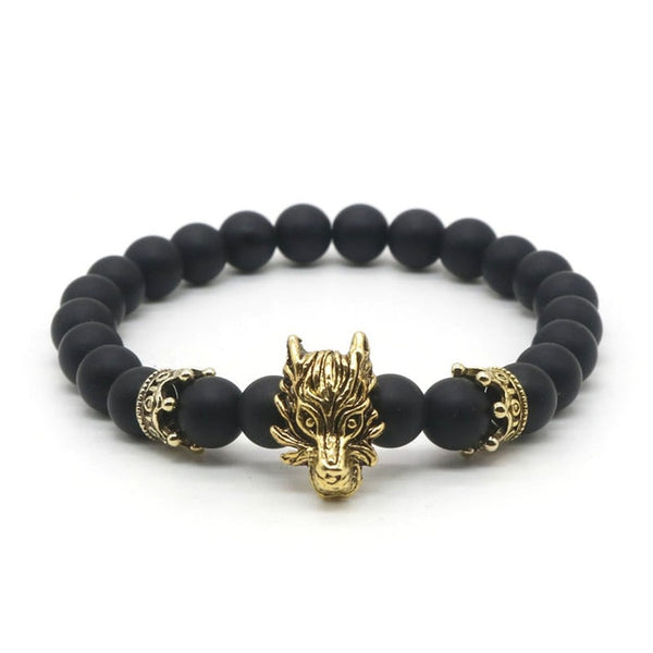 Onyx Wolf Bracelet