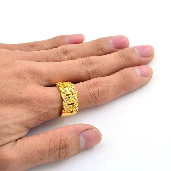 Cuban Link Gold Ring
